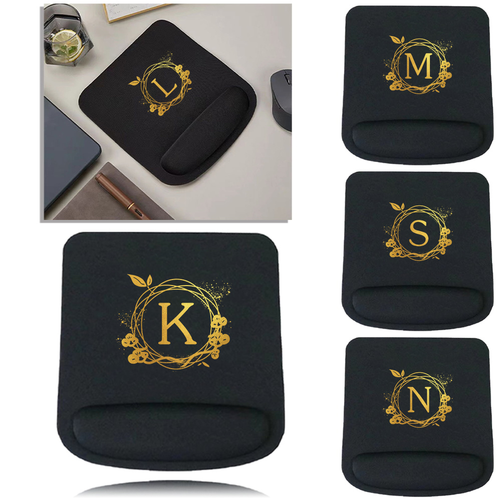Laptop Accessories For Wrist Support - Tapis de souris ergonomique noir antidérapant