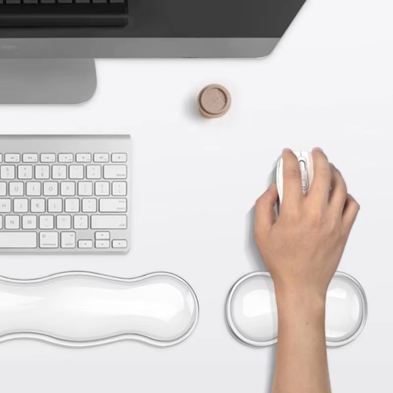 Laptop Accessories For Wrist Support - Tapis de souris transparent avec support