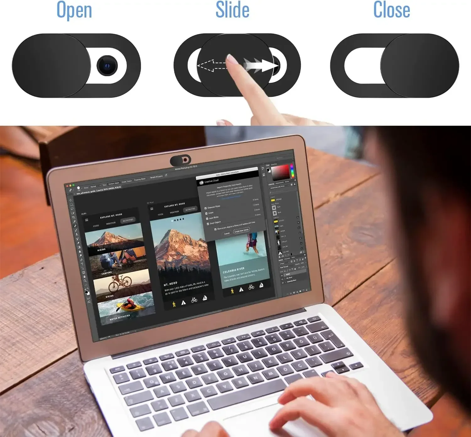 Cache-webcam coulissant pour o - Laptop Accessories Stickers avis et prix