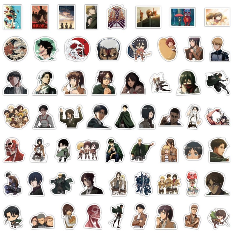 60 autocollants anime Attack o - Laptop Accessories Stickers avis et prix