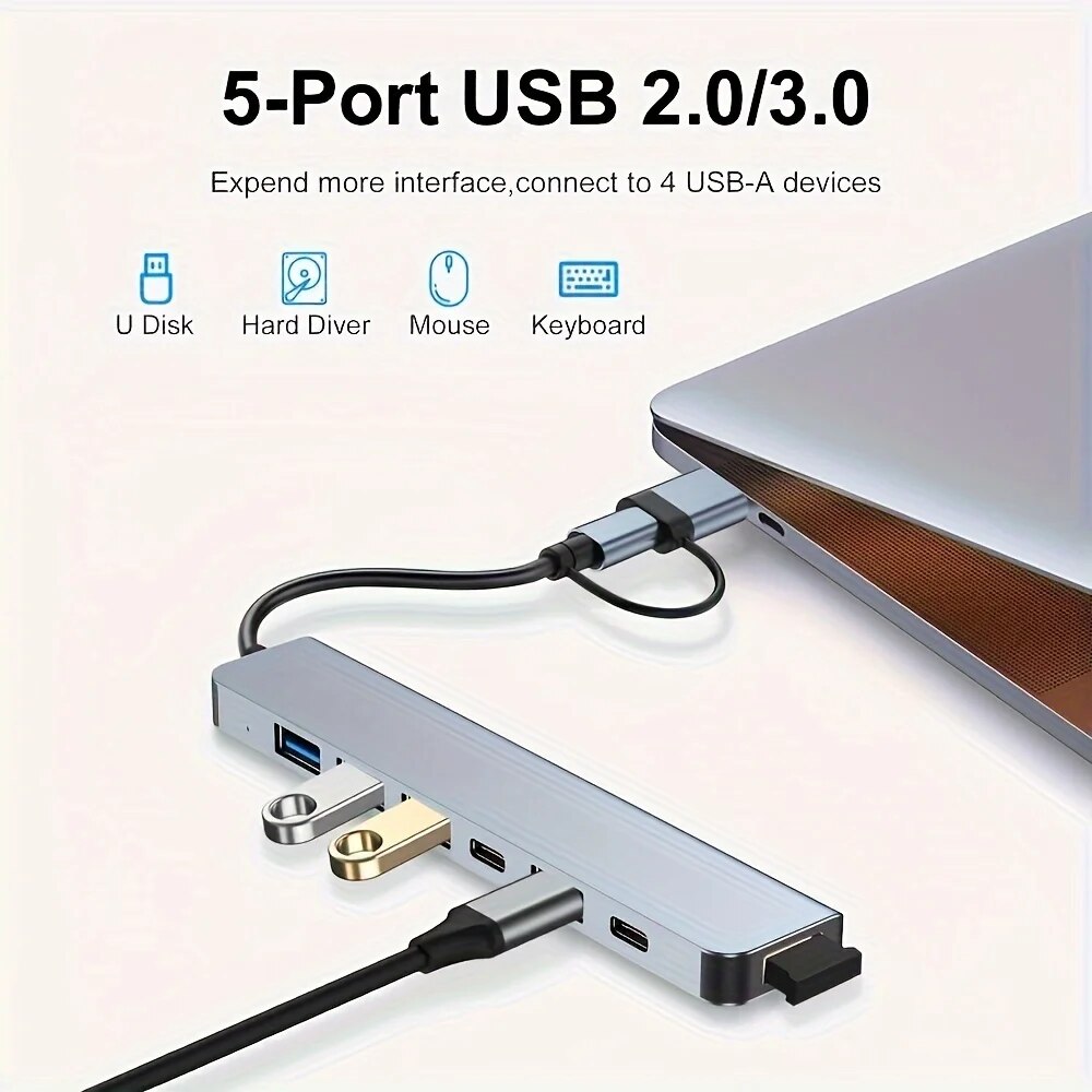 Hub USB3.0 2 en 1, 7 ports, ex - Laptop Accessories And Gadgets avis et prix