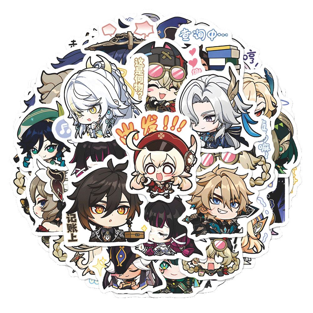 64 autocollants Genshin Impact - Laptop Accessories Stickers avis et prix
